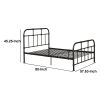 Industrial Pipe Detailed Metal Full Size Bed, Sandy Gray