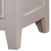 Contemporary Style Wood and Metal Nightstand with 2 Drawers, White