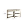 Wooden Console Table with Four Drawers and Two Shelves, Cream