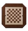 Wooden Game Table with Drawer and Reversible Game Tray, Brown