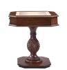 Wooden Game Table with Drawer and Reversible Game Tray, Brown