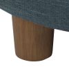 Fabric Upholstered Wooden Ottoman with Lift Off Lid Storage, Teal Blue
