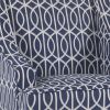 Wooden Fabric Upholstered Accent Chair with Swooping Armrests, Multicolor
