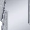 Mirrored Wooden Frame Accent Wall Decor with Four L Shaped Borders, Clear