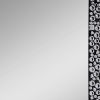 Wooden Backing Wall Decor with Faux Crystals Inlaid Border, Black and Clear