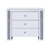 Wood and Mirror Cabinet with Three Drawers, Clear