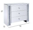 Wood and Mirror Cabinet with Three Drawers, Clear