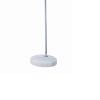 Crystal Accented Tiered Metal Floor Lamp with Marble Base, Silver and White