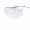 Crystal Accented Tiered Metal Floor Lamp with Marble Base, Silver and White