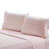 Melun 3 Piece Twin Size Sheet Set with Rose sketch The Urban Port, Pink