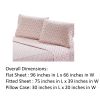 Melun 3 Piece Twin Size Sheet Set with Rose sketch The Urban Port, Pink