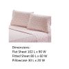 Melun 4 Piece Queen Size Rose Pattern Sheet Set The Urban Port, Pink