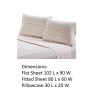 Melun 4 Piece Queen Size Rose Pattern Sheet Set The Urban Port, Pink and White