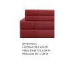Lanester 3 Piece Polyester Twin Size Sheet Set The Urban Port, Red