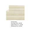 Lanester 3 Piece Polyester Twin Size Sheet Set The Urban Port, Cream