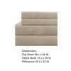 Lanester 3 Piece Polyester Twin Size Sheet Set The Urban Port, Light Brown