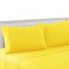 Bezons 4 Piece Full Size Microfiber Sheet Set The Urban Port, Yellow