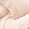Udine 3 Piece Twin Size Microfiber Sheet Set with Crochet lace The Urban Port, Pink