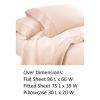 Udine 3 Piece Twin Size Microfiber Sheet Set with Crochet lace The Urban Port, Pink