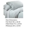 Udine 3 Piece Twin Size Crochet lace Microfiber Sheet Set The Urban Port, Light Blue