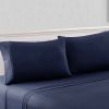 Bezons 4 Piece California King Microfiber Sheet Set with 1800 Thread Count, Navy Blue