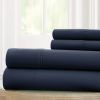 Bezons 4 Piece California King Microfiber Sheet Set with 1800 Thread Count, Navy Blue