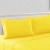 Bezons 4 Piece California King Microfiber Sheet Set with 1800 Thread Count, Yellow