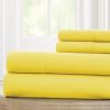Bezons 4 Piece California King Microfiber Sheet Set with 1800 Thread Count, Yellow