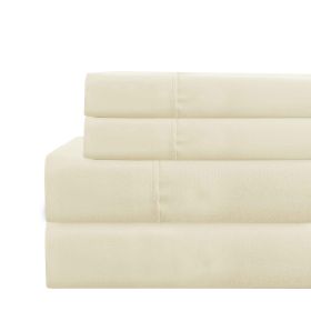 Lanester 4 Piece Queen Size Microfiber Deep Pocket Sheet Set The Urban Port, Cream