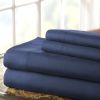 Lanester 4 Piece Queen Size Microfiber Deep Pocket Sheet Set The Urban Port, Blue