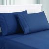 Lanester 4 Piece Queen Size Microfiber Deep Pocket Sheet Set The Urban Port, Blue