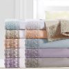 Udine 4 Piece King Size Microfiber Sheet Set with Crochet Lace The Urban Port, Cream