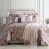 Andria 10 Piece Queen Size Comforter and Coverlet Set The Urban Port, Brown and Pink