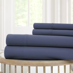 Forli 4 Piece Microfiber Twin Sheet Set with Nano Technology The Urban Port, Blue
