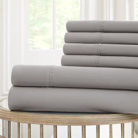 Forli 6 Piece Microfiber Full Sheet Set with Nano Technology The Urban Port, Gray