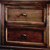 2 Drawer Transitional Wooden Nightstand with Molded Trim , Brown