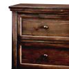 2 Drawer Transitional Wooden Nightstand with Molded Trim , Brown