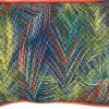 20 X 14 Inch Fabric Pillow with Abstract Art Details, Multicolor