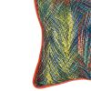 20 X 14 Inch Fabric Pillow with Abstract Art Details, Multicolor