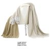 Latina Cotton Throw with Decorative Fringe The Urban Port, Set of 2, Brown
