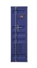 Industrial Style Metal Wardrobe with Recessed Door Front, Blue