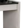 Wooden Counter Height Bench with Lift Top Seat, White and Black