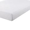 Full Size Mattress with Patterned Fabric Upholstery, White