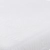 Full Size Mattress with Patterned Fabric Upholstery, White