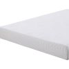 Full Size Mattress with Patterned Fabric Upholstery, White