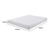 Full Size Mattress with Patterned Fabric Upholstery, White