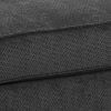 Rectangular Textured Fabric Upholstered Ottoman, Charcoal Gray