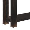 Wooden Sofa Table with Four Drawers and One Shelf, Weathered Black