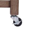 2 Drawers Wooden Kitchen Cart with Metal Top and Casters, Gray and Brown
