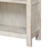 X Shape Back Bookcase with 3 Open Shelves and 1 Open Compartment, White